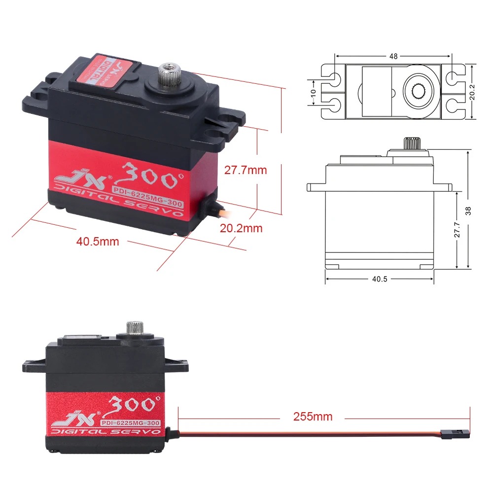 JX PDI-6225MG 25kg digitale se - Servo Metal Gear recensie en prijs