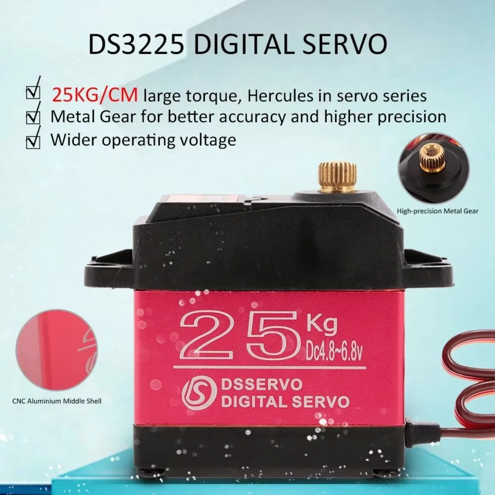 4 STKS DS3225 25Kg RC Digitale - Servo Metal Gear recensie en prijs