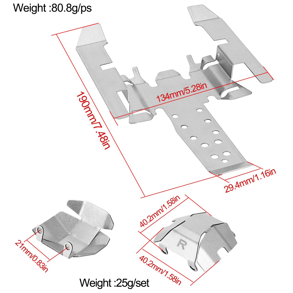 Roestvrijstalen skidplate chas - Rc Hobby Zone recensie en prijs